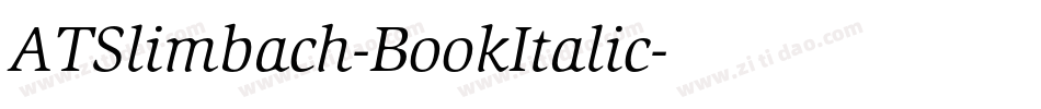 ATSlimbach-BookItalic字体转换