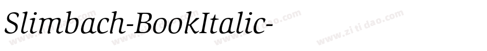 Slimbach-BookItalic字体转换