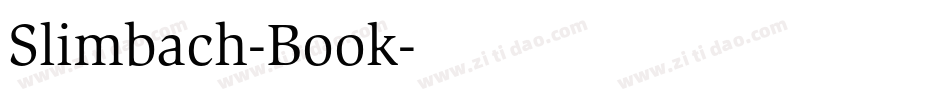 Slimbach-Book字体转换