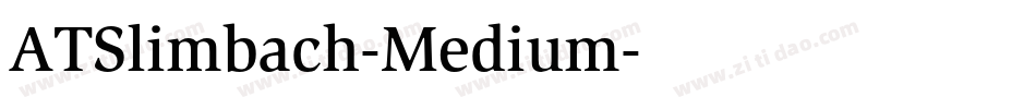 ATSlimbach-Medium字体转换
