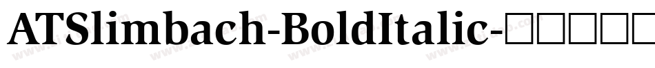 ATSlimbach-BoldItalic字体转换