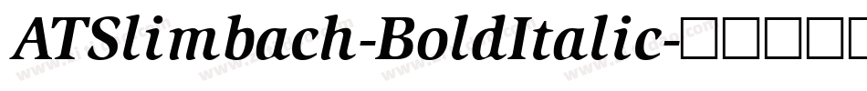ATSlimbach-BoldItalic字体转换
