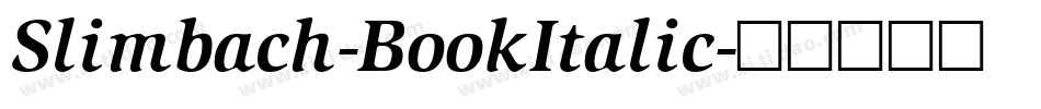 Slimbach-BookItalic字体转换