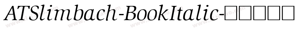 ATSlimbach-BookItalic字体转换