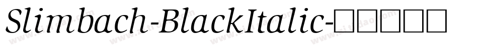 Slimbach-BlackItalic字体转换