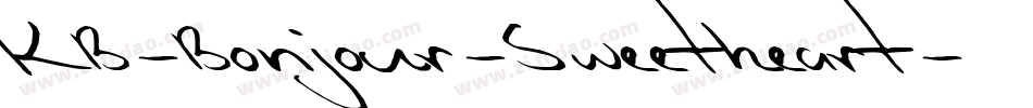 KB-Bonjour-Sweetheart字体转换