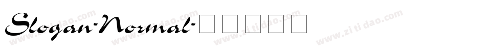 Slogan-Normal字体转换