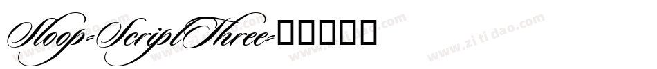 Sloop-ScriptThree字体转换