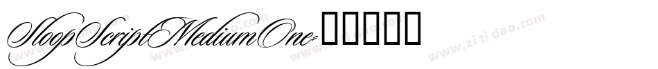 SloopScriptMediumOne字体转换