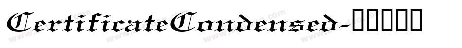 CertificateCondensed字体转换
