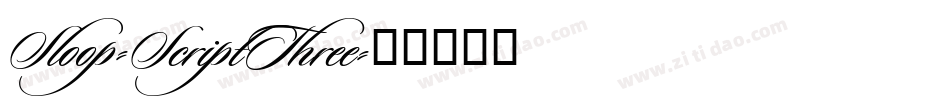 Sloop-ScriptThree字体转换