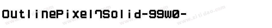 OutlinePixel7Solid-99w0字体转换