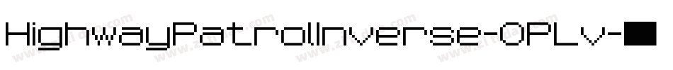HighwayPatrolInverse-0PLv字体转换