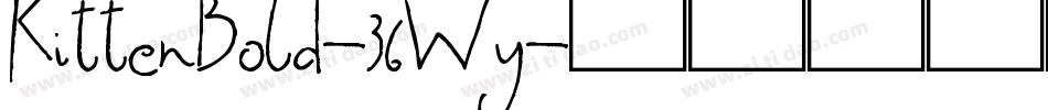 KittenBold-36Wy字体转换