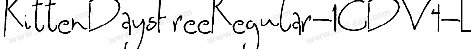 KittenDaysFreeRegular-1GDV4字体转换