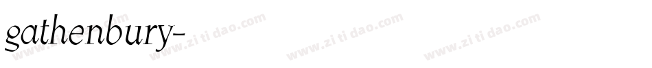 gathenbury字体转换