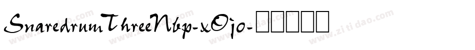 SnaredrumThreeNbp-xOj0字体转换