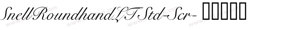 SnellRoundhandLTStd-Scr字体转换