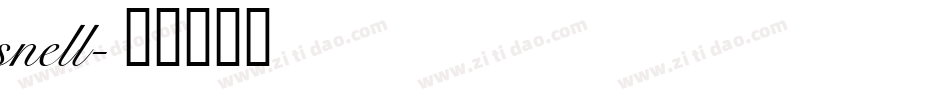 snell字体转换