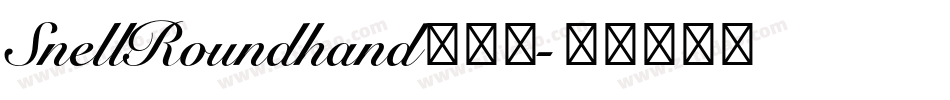 SnellRoundhand手机版字体转换