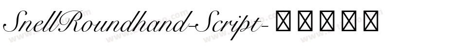 SnellRoundhand-Script字体转换
