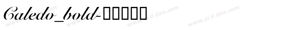 Caledo_bold字体转换