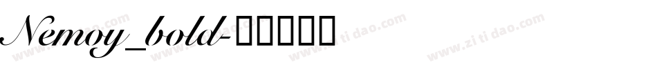 Nemoy_bold字体转换