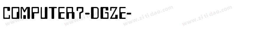 Computer7-dgZE字体转换
