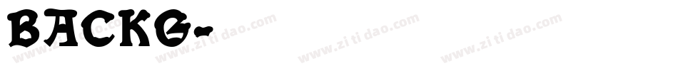 BACKG字体转换