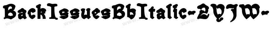 BackIssuesBbItalic-2YJW字体转换