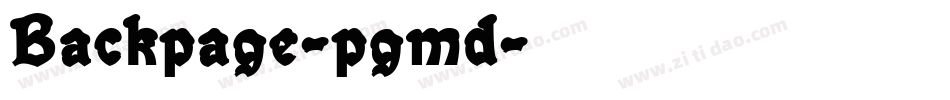 Backpage-pgmd字体转换