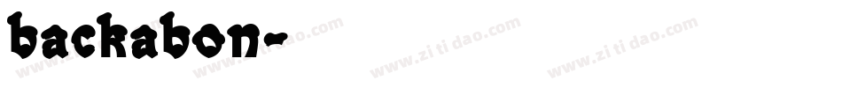 backabon字体转换