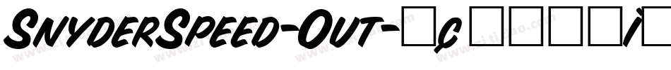 SnyderSpeed-Out字体转换