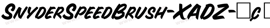 SnyderSpeedBrush-XADZ字体转换