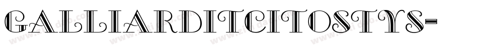 GalliardITCItOStyS字体转换