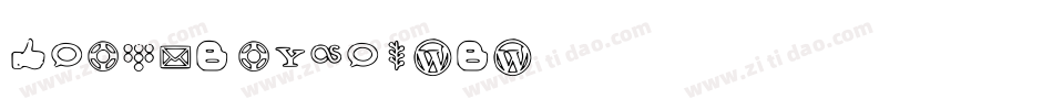 SocialNetworkingIcons-Rounded字体转换