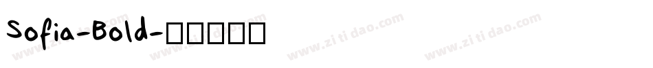 Sofia-Bold字体转换