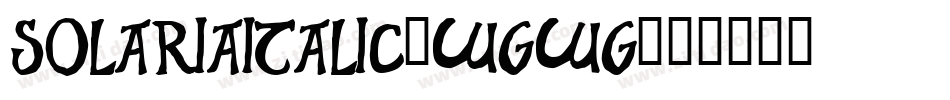 SolariaItalic-WGWG字体转换