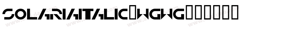 SolariaItalic-WGWG字体转换