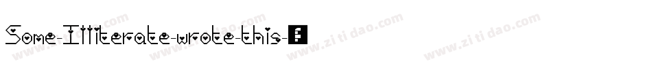 Some-Illiterate-wrote-this字体转换