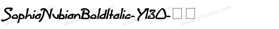 SophiaNubianBoldItalic-Yl3O字体转换