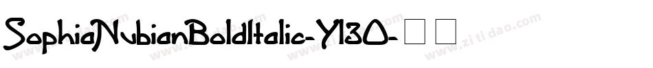 SophiaNubianBoldItalic-Yl3O字体转换
