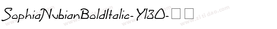 SophiaNubianBoldItalic-Yl3O字体转换