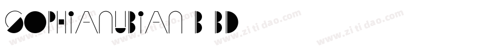 SophiaNubian-B7Bd字体转换