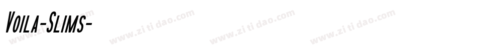 Voila-Slims字体转换
