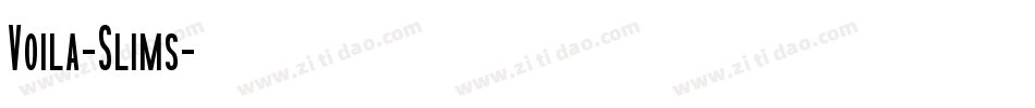 Voila-Slims字体转换