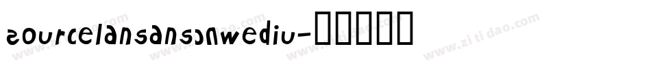 SourcelansansCNwediu字体转换