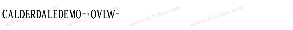 CalderdaleDemo-2Ovlw字体转换