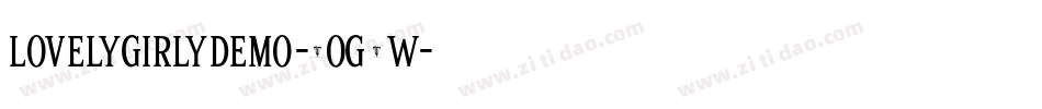 LovelygirlyDemo-2Og0w字体转换