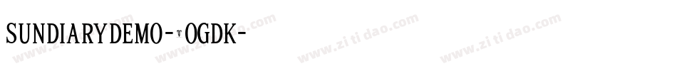 SundiaryDemo-2OgdK字体转换